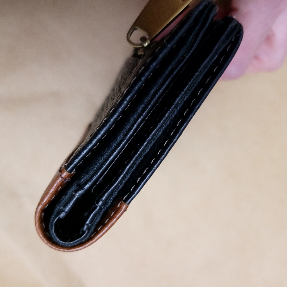 Fossil Small Bifold Wallet Brown Black - Picture 4 of 12